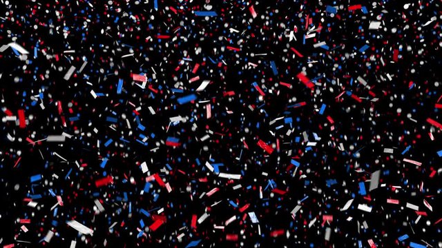 Confetti with alpha channel! Transparency included. Red, white, blue confetti! Loopable. Can be put over top of any background. Patriotic confetti falls and clears frame. See portfolio for more!