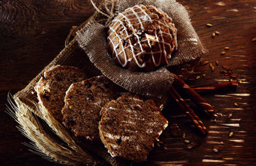 homemade fresh autumn muffins useful with pumpkin, Easter, cinnamon, pudding, berries, Different types, blueberries