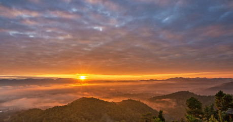 Sunrise in the mountain..