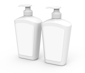 Pump dispenser bottle mockup