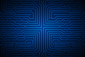 Line circuit abstract technology vector background design.