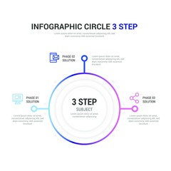 Circle 3 step Infographic