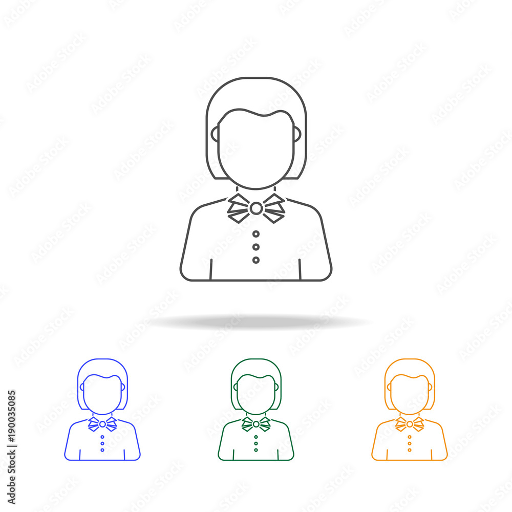 Poster teacher avatar multicoloured icons. element of profession avatar of for mobile concept and web apps.