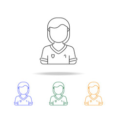Sport woman avatar multicoloured icons. Element of profession avatar of for mobile concept and web apps. Thin line  icon for website design and development, app development