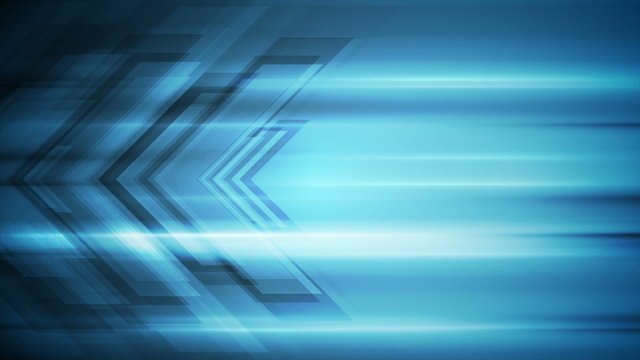 Blue tech arrows abstract background