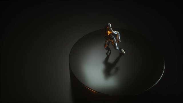 Abstract liquid metal / artificial intelligence dancing in frame. 