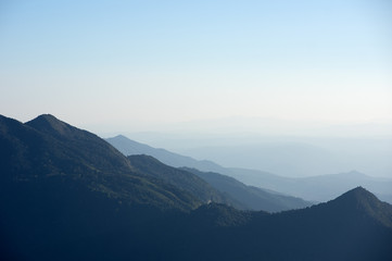 Mountain and sunset.