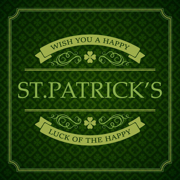 Typographic Saint Patrick's Day Retro Background