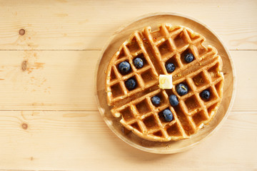 fresh baked waffle