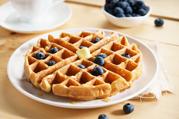 fresh baked waffle