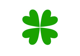 Four leaf clover isolated on white, vector illustration for St. Patrick's day 