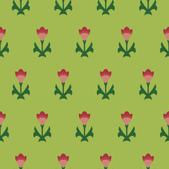Vintage floral pattern inspired by The Grammar of Ornament