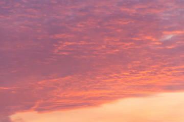 Beautiful pink sunrise sky
