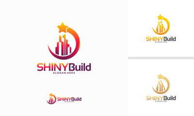 Star Building logo designs concept, Shiny Building logo template vector