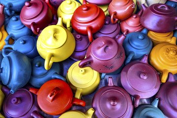 OLd Chinese Ceramic Tea Pots Panjuan Flea Market  Beijing China