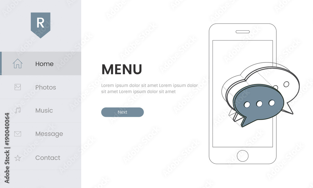 Poster website elements for web design