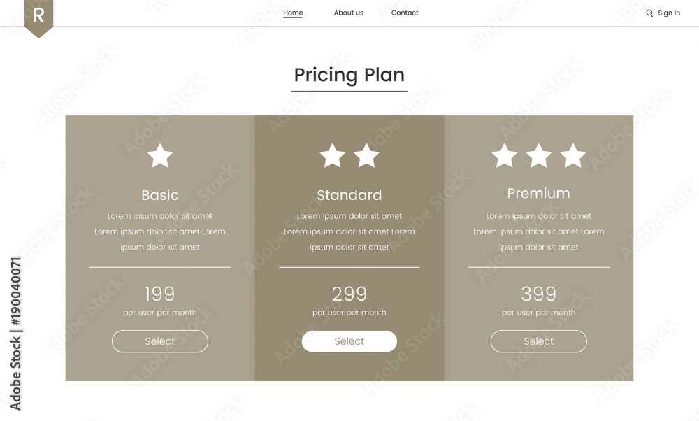 Wall mural website elements for web design