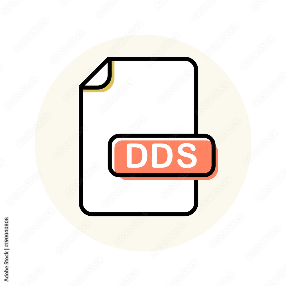 Fototapete dds file format, extension color line icon