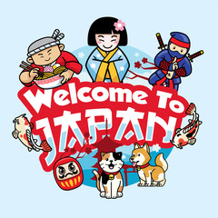 greeting card welcome to japan