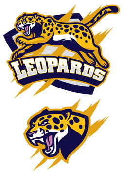 jumping leopard mascot