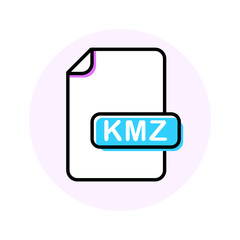 KMZ file format, extension color line icon
