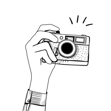 Vector of vintage camera