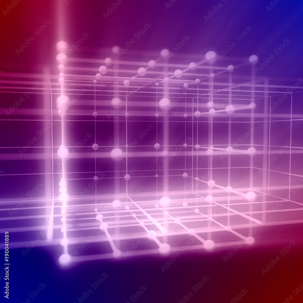 Wall mural molecule and communication background. brochure or web banner design. lines and dots. medical, techn
