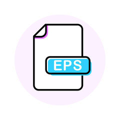 EPS file format, extension color line icon