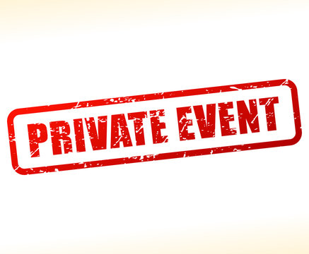 private event stamp on white background
