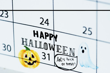 Halloween calendar reminder