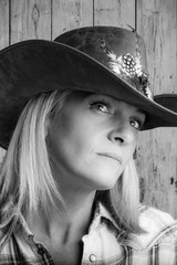 cowgirl in deep thought