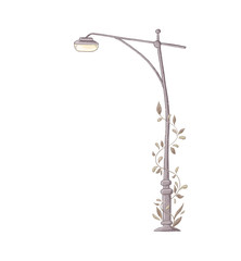 Isolated on white Streetlight