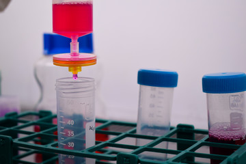 A cell medium filtered with a scientific equipment 2 