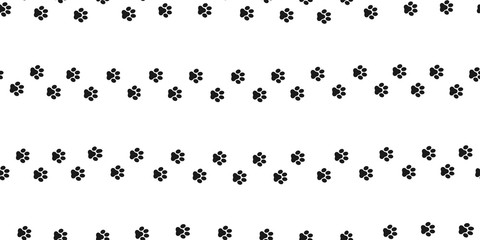 Dog Paw Seamless Pattern vector Cat paw footprint background wallpaper isolated white