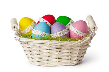 easter eggs isolated on white