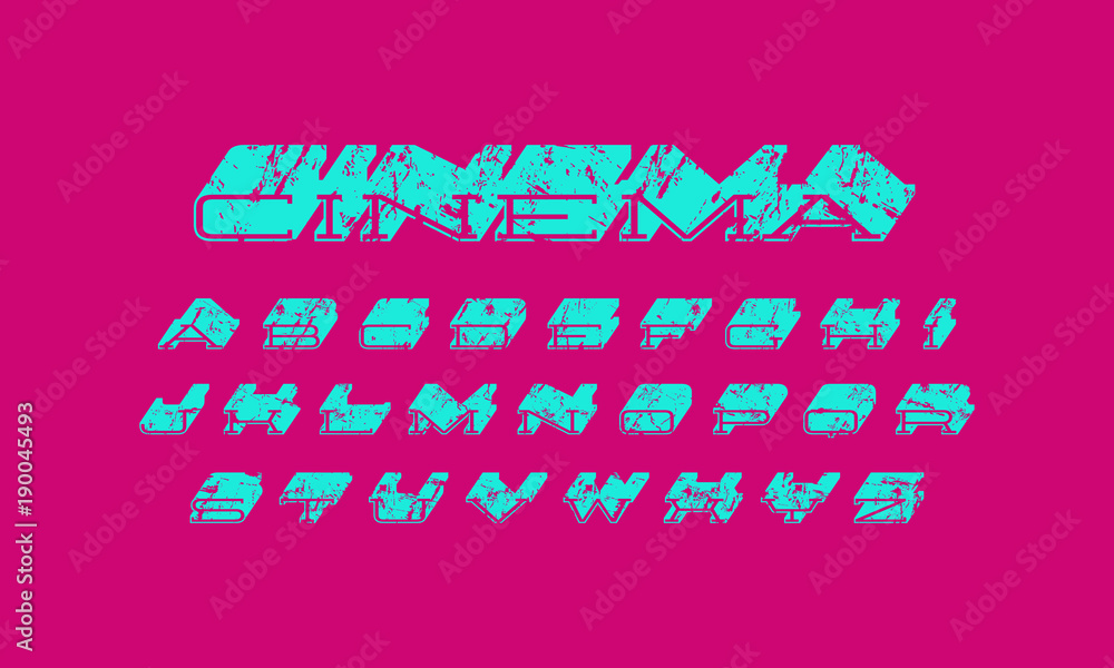 Poster decorative serif extra bulk extended font