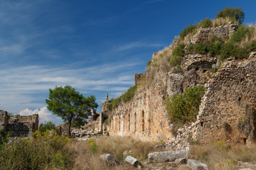 Ruins of the ancient town Syedra (Siedra), near Analya, Turkey