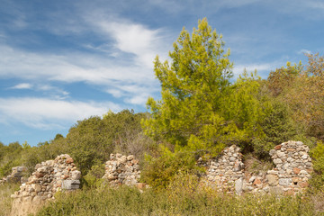 Ruins of the ancient town Syedra (Siedra), near Analya, Turkey