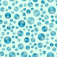 Blue circle seamless pattern. vector.