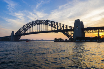 Sydney Harbour Bridge at sunset