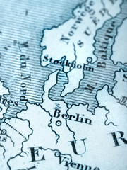 古い世界地図　ベルリン