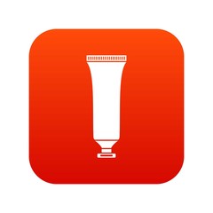 Cosmetic tube icon digital red