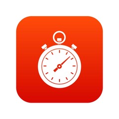 Chronometer icon digital red