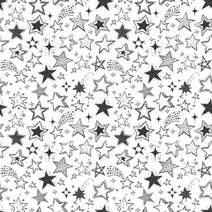 Seamless background with doodle stars