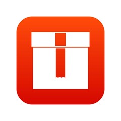 Box icon digital red