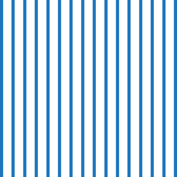 Seamless pattern with vertical blue and white lines. Vector geometric background.