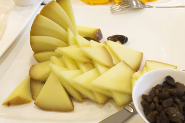 different kinds and sorts of cheese Close-up