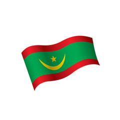 Obraz premium Mauritania flag, vector illustration