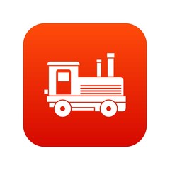 Locomotive icon digital red