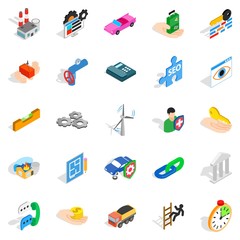 Commercial icons set, isometric style